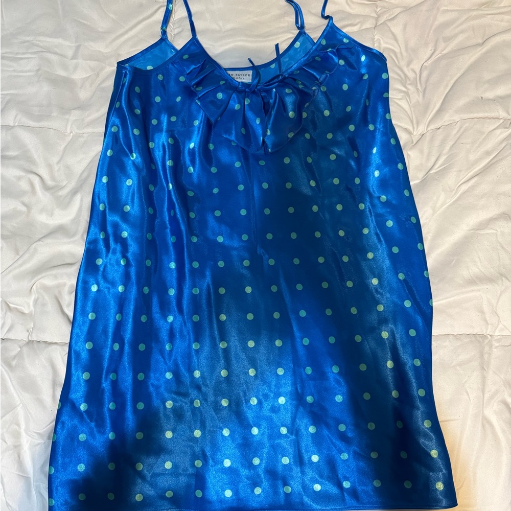 Blue Polka Dot Chemise